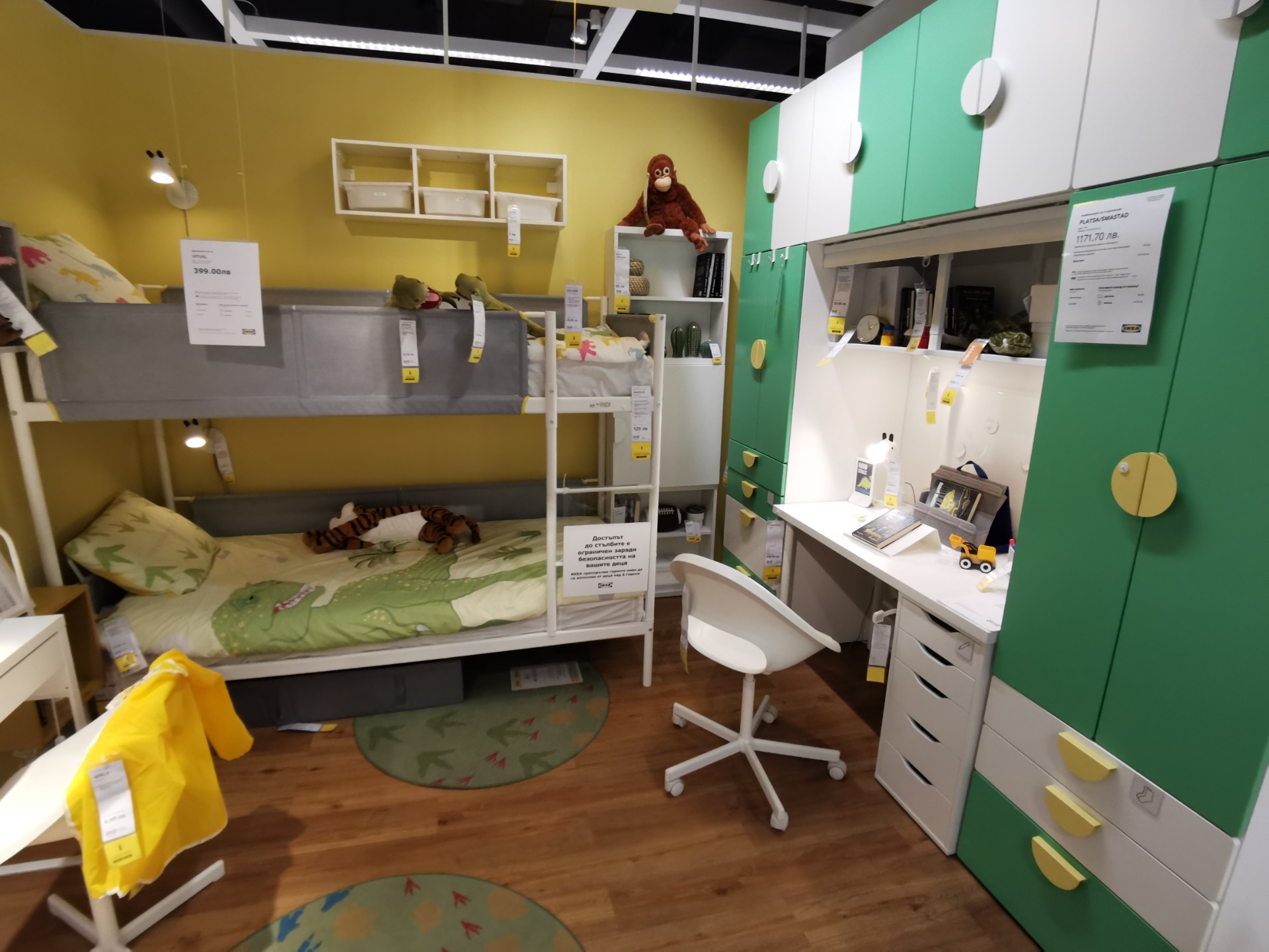 【まるる】IKEA VITVAL/ヴィトヴァル VITVAL ヴィトヴァル 2段ベッドフレーム, ホワイト, ライト
